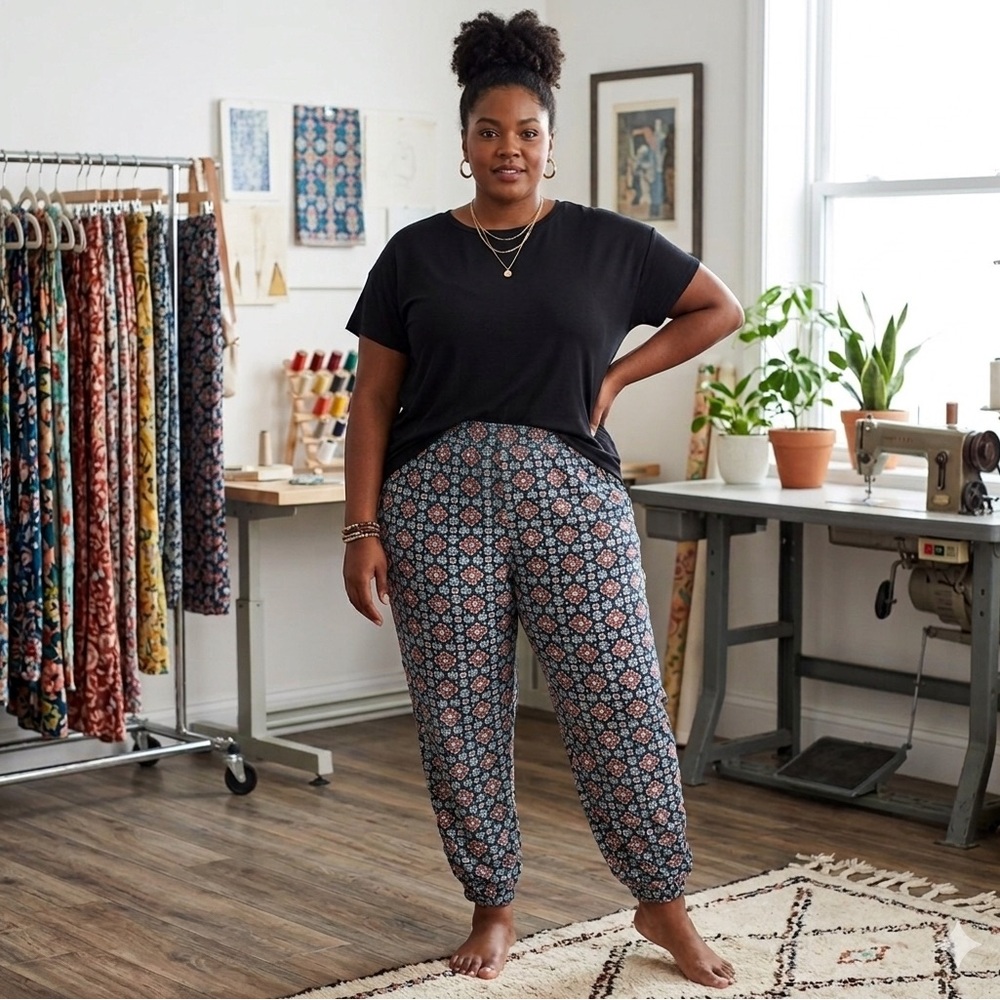 American Rag | EUC Women’s Floral Jogger-Style Pants Size 1X